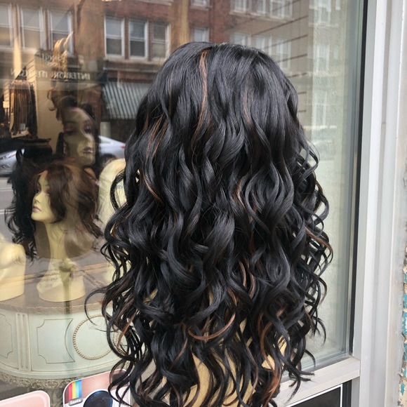 Fulllace full lace wig highlights black 1B/30 Wig main image 4